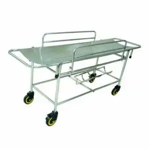 OH 441 (SS) - STRETCHER TROLLEY WITH RAILINGS & CYLINDER PROVISION