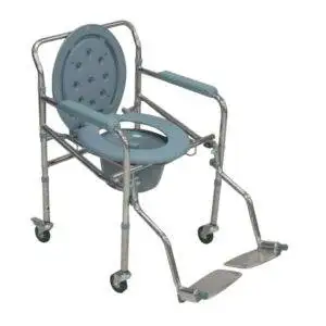 OH 696C - COMMODE CHAIR WITH WHEELS WITH FOOTREST