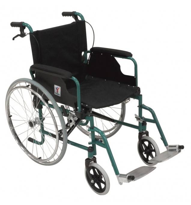 OH 909J – ARM & FOOT REST REMOVABLE WITH BRAKE ASSIST WHEELCHAIR 