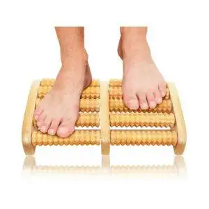 Sensational Wooden Foot Massager Roller – Premium Dual Reflexology & Acupressure Tool